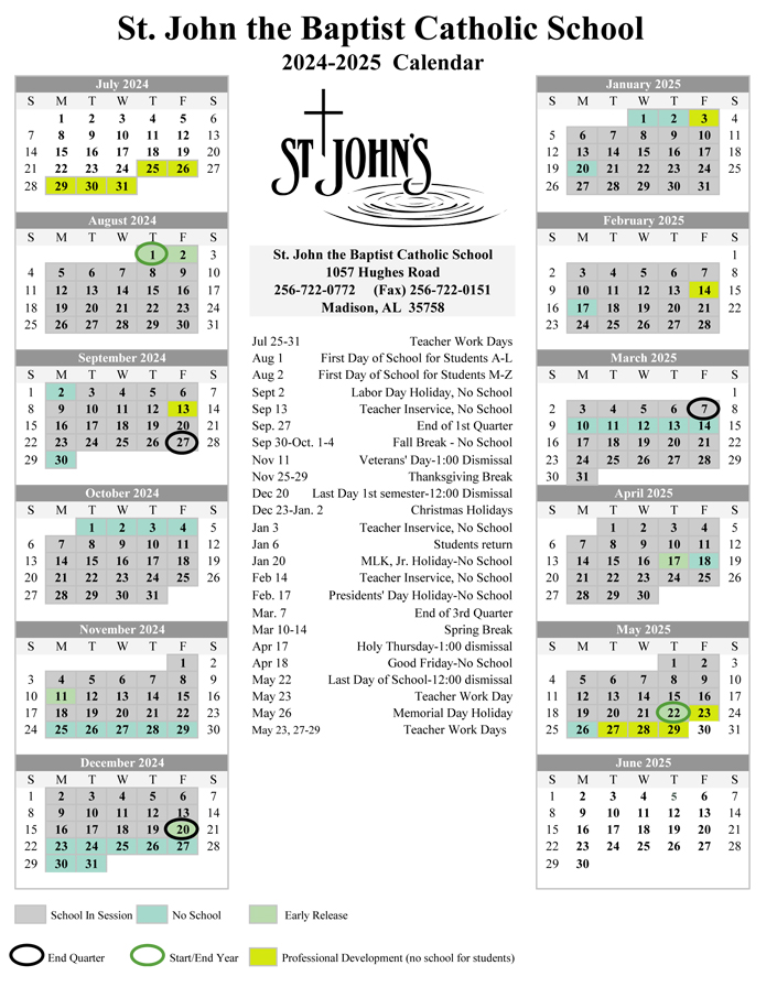 2024-25 calendar